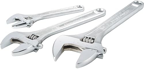 Craftsman Adjustable Wrench Set, 3-Piece All Steel, Metirc and SAE Scale (CMMT12001)