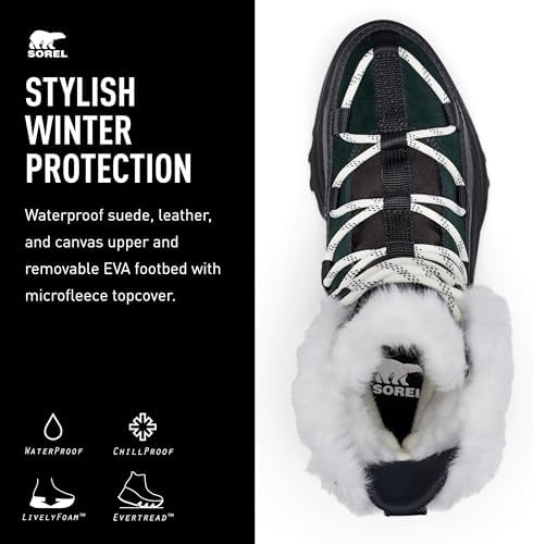 Sorel Women's ONA RMX Glacy Waterproof Boots - Black, Sea Salt - Size 6 | Image 3