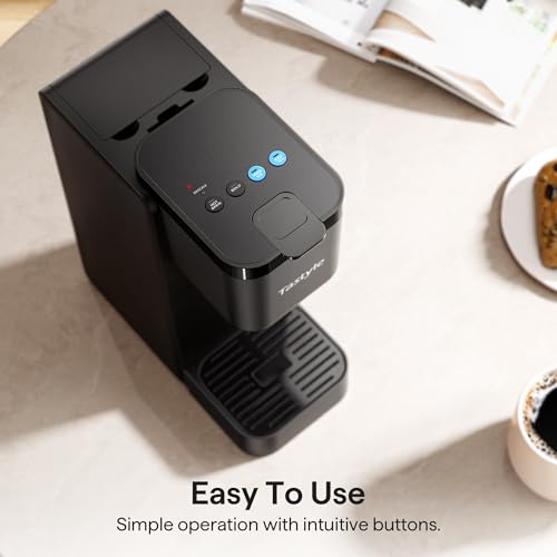 Single Serve Coffee Maker for K Cup, Ground and Tea Leaves, Hot and Iced Coffee Machines with Bold Setting, 6 to 16 Oz Brew Sizes, Compact for Small Spaces, Black (2.0 Version) - Image 3
