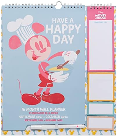 Official Glitter 2023 Wall Calendar - Monthly Planner 16 Months Sep 2022 - Dec 2023 - 11.8 x 13.4 inches / 30 x 34 cm - Cute Stationery With Stickers / Pen / Shopping List