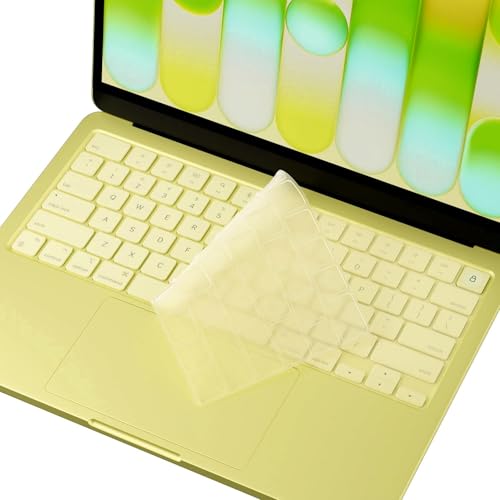 Image of Gear Guard Keyboard Cover Skin for 2026 New MacBook Neo 13 inch 256GB with Apple A18Pro Chip /A3404, Premium Ultra Thin Keyboard Protector for MacBook Neo 13'' A18 Pro Accessory (Citrus Clear)