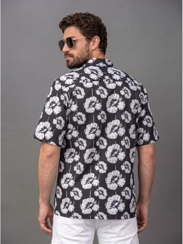 Image of BROWN CULTURE Men's Floral Relaxed Fit Shirt (BCPS DP L