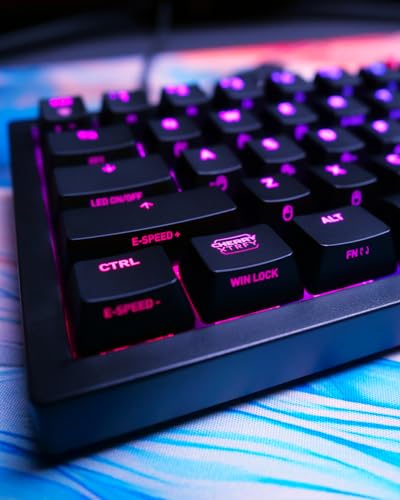 K5V2 Compact, Tastiera Gaming Meccanica in Formato 65 Percento, Layout per la Francia (AZERTY), Tastiera Hot-Swap, Interruttori CHERRY MX2A RED, Nero - Tastiera gaming - Immagine 4