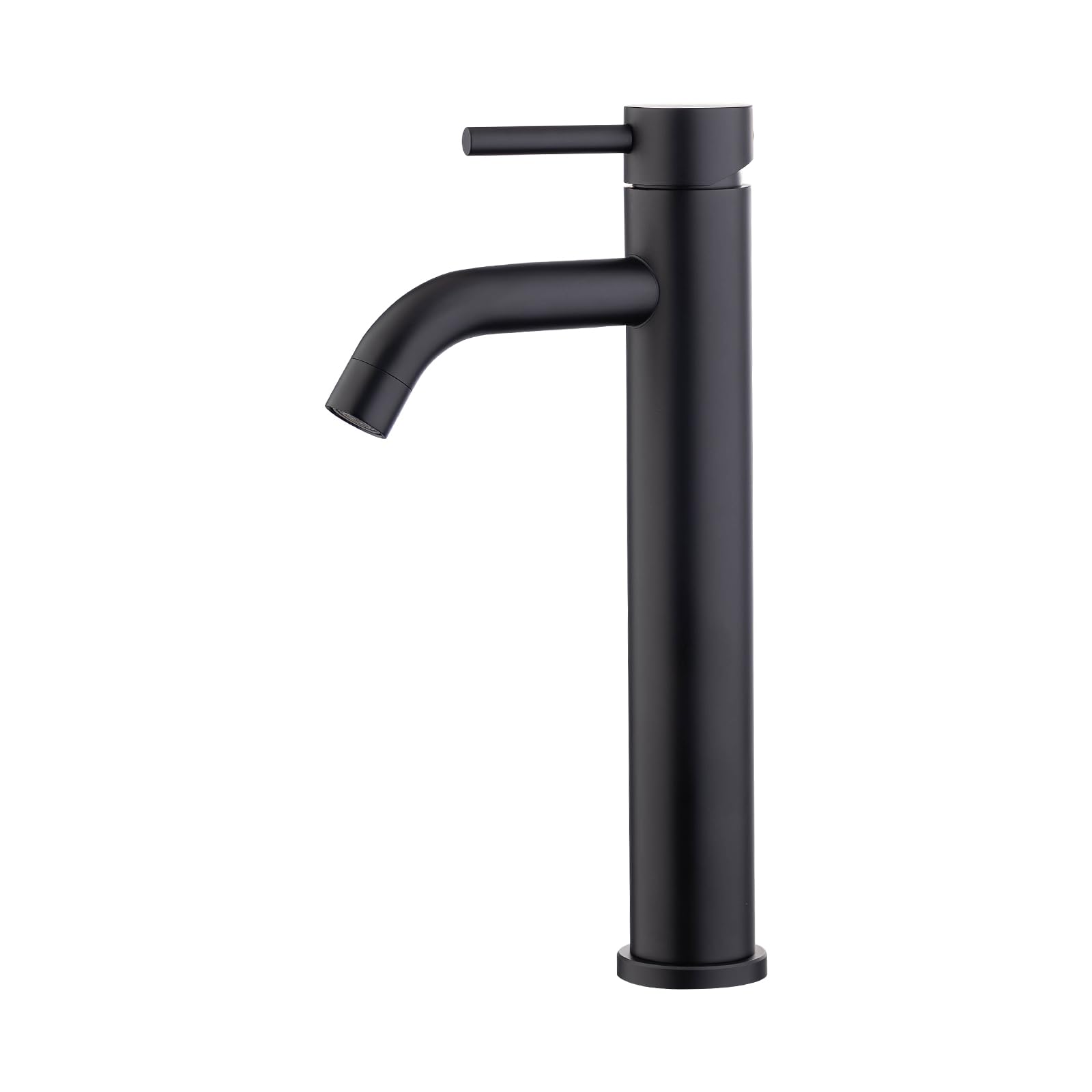 Ibergrif Hohe Waschtischarmatur Schwarz – Badarmatur mit 205 mm Auslaufhöhe, Einhebelmischer aus Messing mit Keramikkartusche, Wassersparend, Matt Schwarz, M11203B