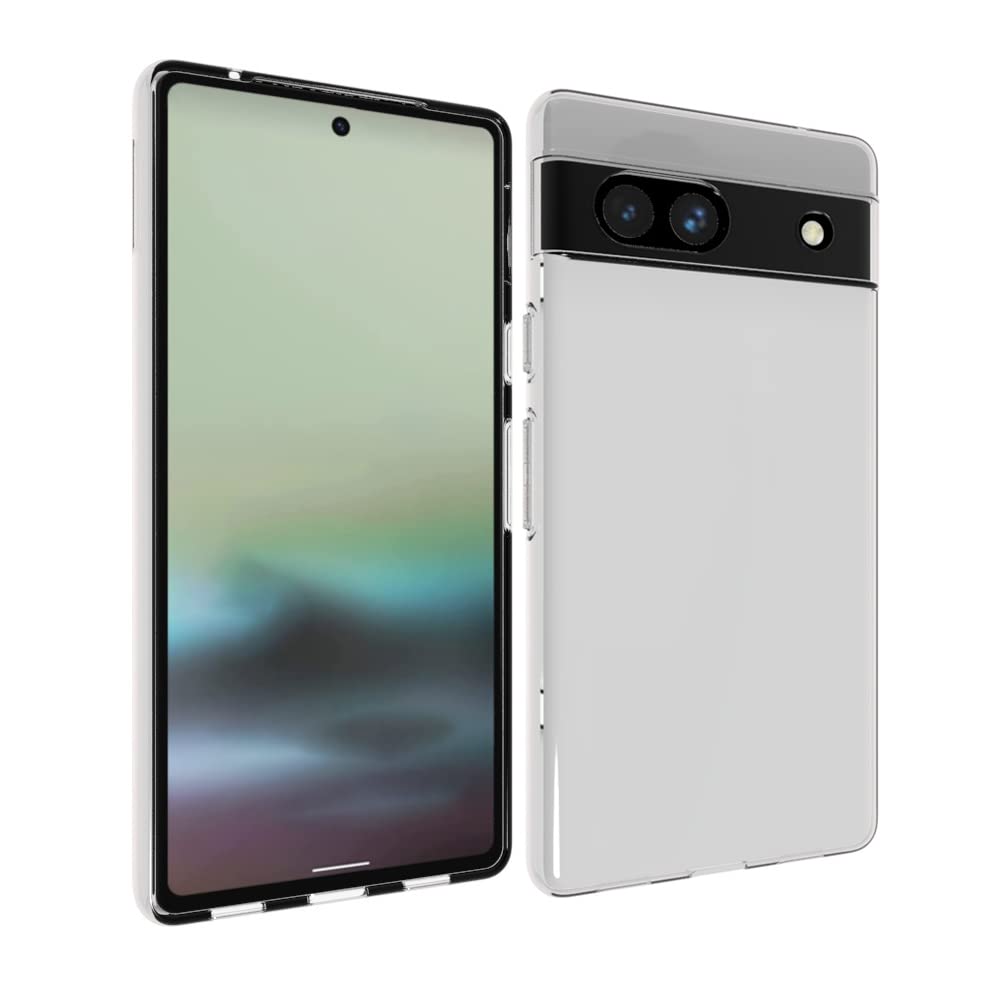 SNOSHOGoogle Pixel 7a Slim Case,Thin TPU Silicone Flexible Skin Soft Gel Anti-Scratch Lightweight Shockproof Protective Cases Cover for Pixel 7a,Crystal Clear