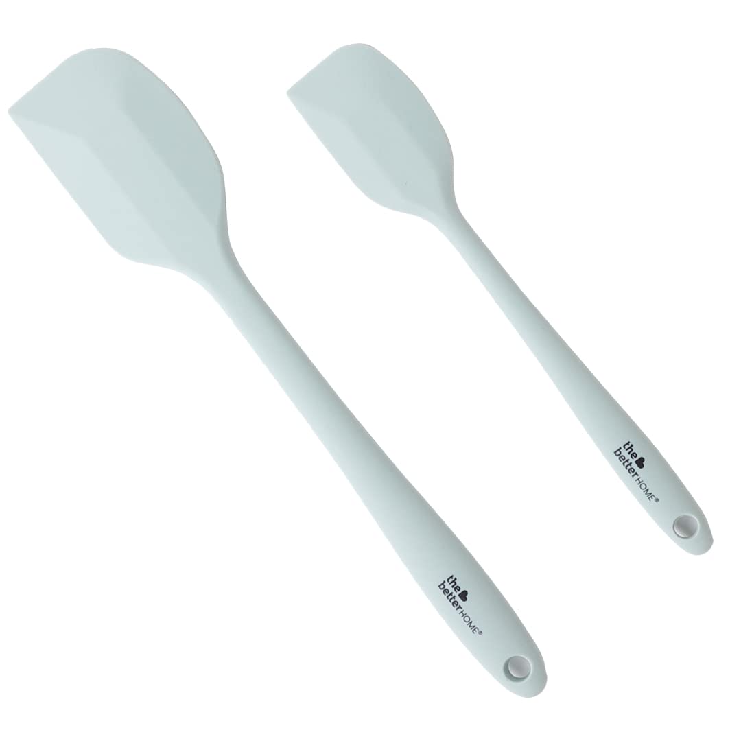 The Better Home Silicon Spatula Set for Non Stick Pans | Heat Resistant, Durable, Flexible Cookware Set | BPA Free & Odourless Non Stick Utensil Set for Cooking (Green) (Pack of 2) The Better Home Silicon Spatula Set for Non Stick Pans | Heat Resistant, Durable, Flexible Cookware Set | BPA Free & Odourless Non Stick Utensil Set for Cooking (Green) (Pack of 2)