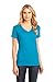 District Made Ladies Perfect Weight V-Neck Tee Shirt,XXXX-Large,Bright Turqu