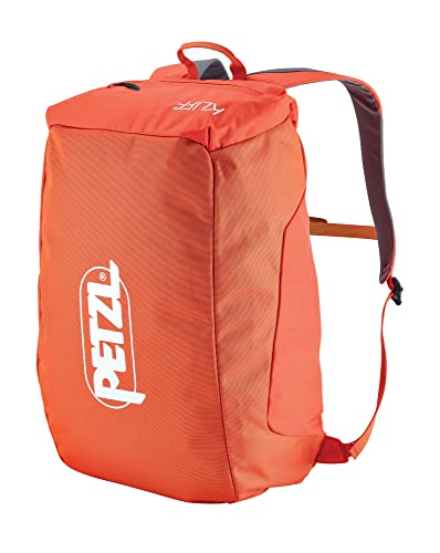 PETZL KLIFF Rope Bag - 36-Liter Rope Bag for Sport Climbing With Removable Tarp - Red/Orange