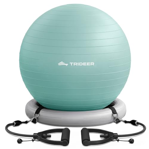 Image of Trideer Exercise Ball Chair - Yoga Ball Chair for Office, Pregnancy & Home