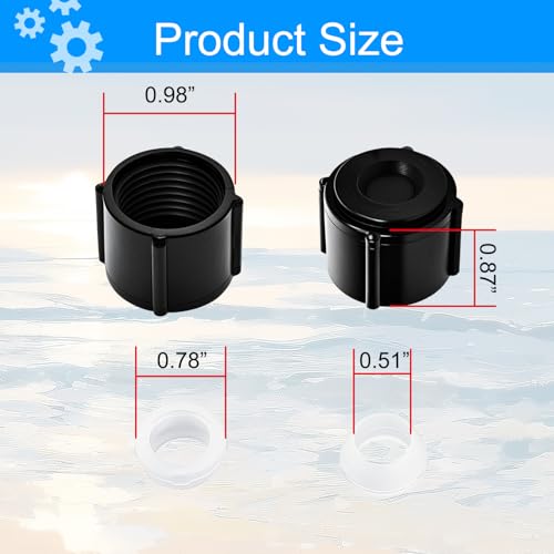 Image of RV Low Point Drain Seals and Caps for RV /Camper /Travel Trailer - 1 /2 Inch Hot & Cold Water Lines