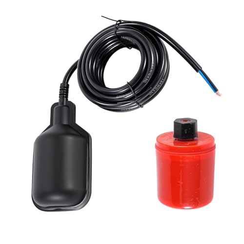 LYCC Plugless Float Switch IP68 Waterproof Automatic Water Level Controller Adjustable Counterweight 0.75mm Copper Wire 13FT Cord 220V 4A for Sump Pump Septic Tank Pond Water Tank Sewage