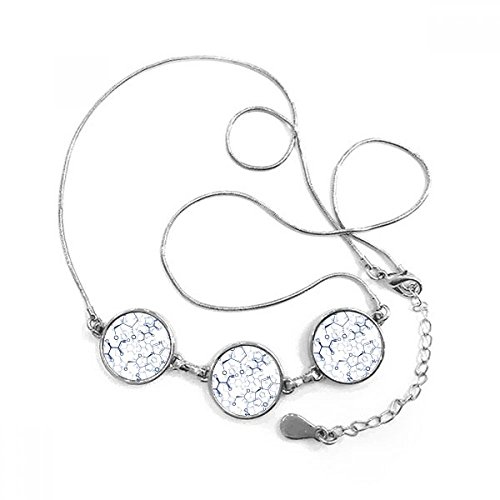 Bijoux structure moléculaire collier pendentif rond bleu finition soignée illustration
