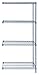 Quantum Storage Systems AD63-1872GY Wire Shelving 4 Shelf Add-On Units, 18" x 72" x 63", Gray Epoxy