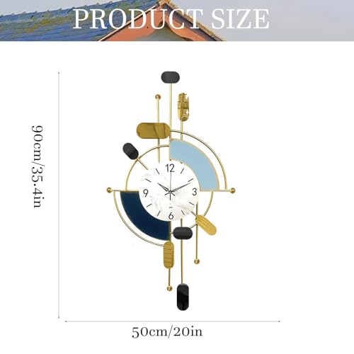 Horloge murale pour maison et bureau à quartz ronde moderne