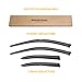 Window Visor for 1999-2005 Volkswagen VW Jetta, Out-Channel Rain Guards Shields Vent Deflector Shade Wind Dark Smoke 2000 2001 2002 2003 2004, Tape-On Outside-Mount, 4PCS