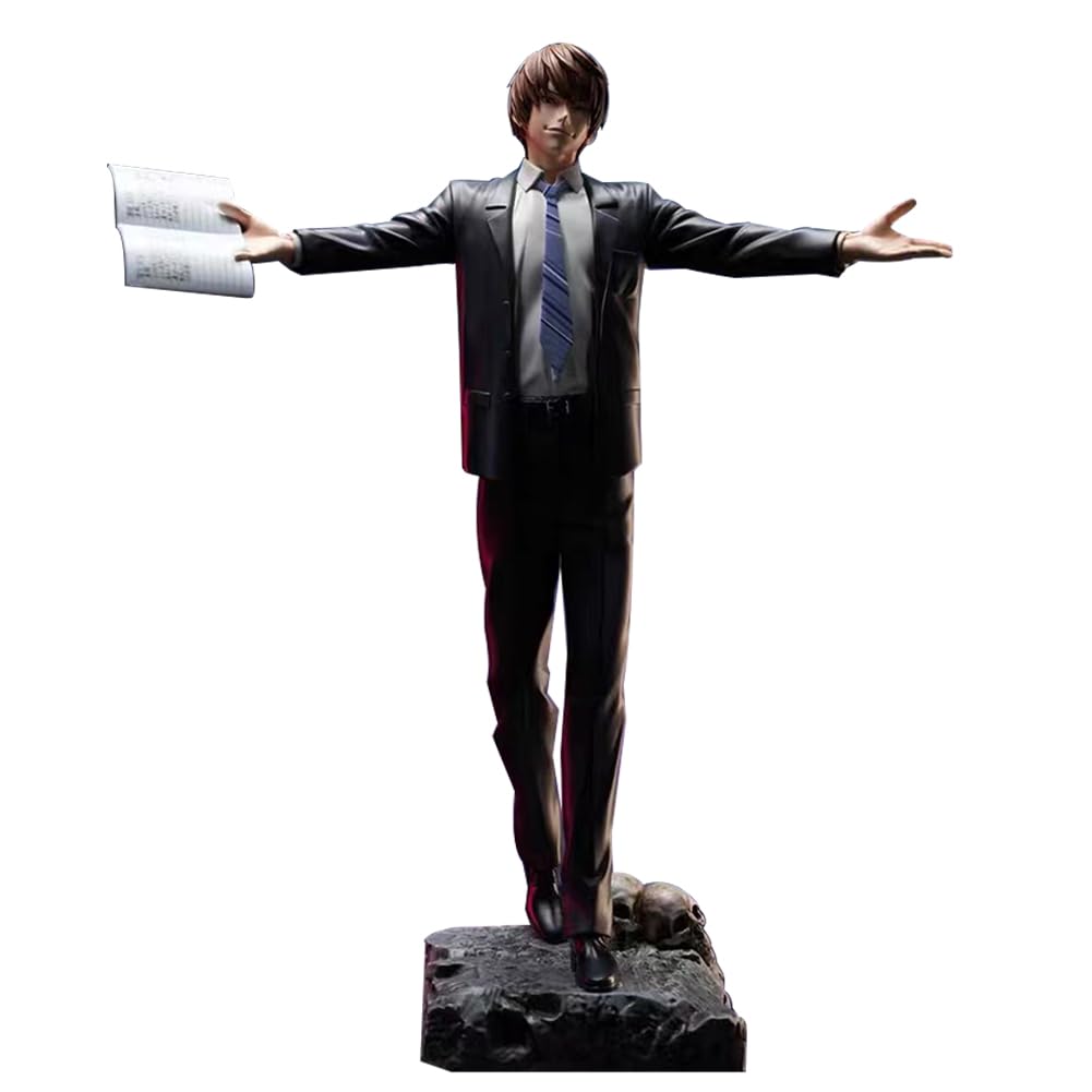 Figura de personaje de anime Light Yagami de 29 cm | Figura de acción ligera de Yagami, estatua de PVC, modelo de postura de pie, adorno