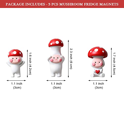 Imanes de Refrigerador en Forma de Hongo Cartoon, Paquete de 3 miniatura 6