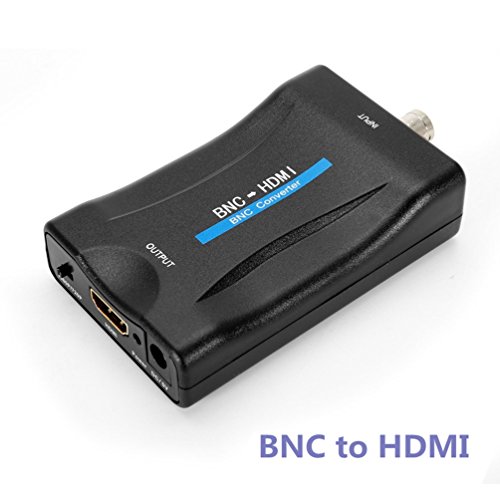 E-SDS BNC to HDMI Video Converter Box,BNC Adapter with Audio for Security Cameras