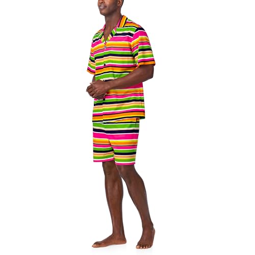 Trina Turk PJs Men's Short Sleeve Notch Collar & Shorts Sleepwear Pajama Set, Organic Cotton2
