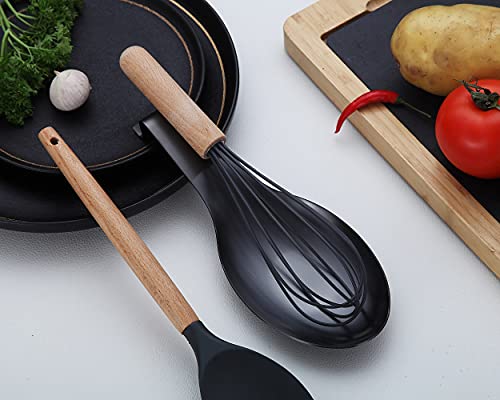 image for HOMQUEN Matte Black Spoon Rest, Stainless Steel Spoon Holder for Stove