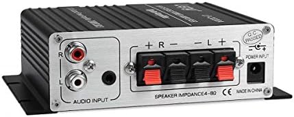 Lepy LP-2020A Hi-Fi Digital Amplifier, Mini Stereo Audio Amplifier with Power Supply Black US