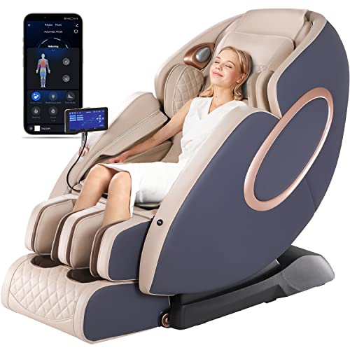 Massage Chair,APP Controlled Massage Chairs,SL-Track Full Body Shiatsu Massage Chair Recliner with Thai Stretching,Anion,Zero Gravity Massager,Bluetooth Speaker,Heating,Foot Roller 4d Massage Chair