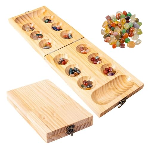 Juego de mesa Mancala para niños y adultos de madera miniatura 1
