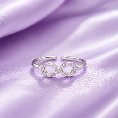 Image of SALTY Anti Tarnish Finger Ring for Women | Adjustable Fancy Jewellery Design | Fashion Accessories for Girls | Minimal Jewelry | Gift for Diwali, Christmas, Marriage, Birthday