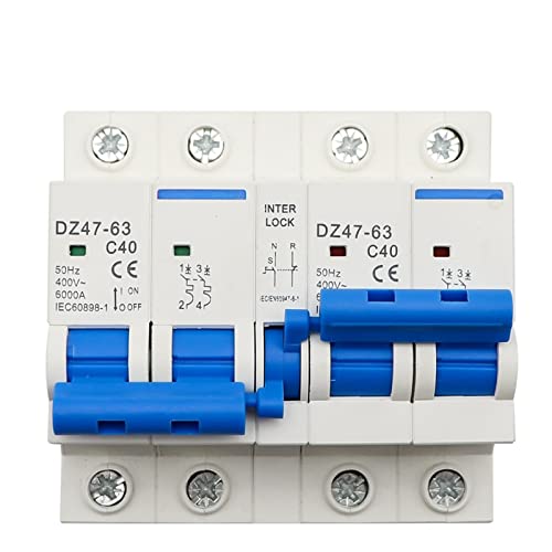 Double alimentation transfert manuel MCB 20A avec système interverrouillage 2P+2P