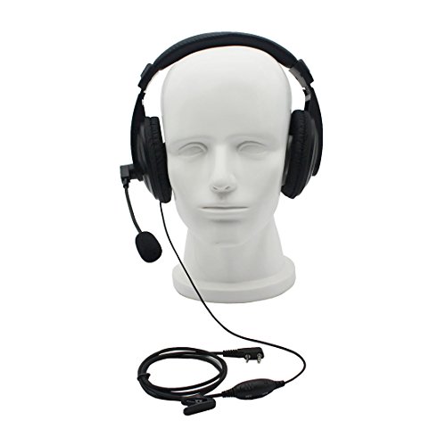 GoodQbuy�v���t�F�b�V���i�����W�I�I�[�o�[�w�b�h�m�C�Y�L�����Z�����O�w�b�h�Z�b�g�w�b�h�t�H��with vox-ptt�u�[���}�C�Nfor 2�s��Kenwood Baofeng UV - 5r Puxing Quansheng Wouxun HYT Ne