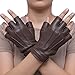 FASHIONLUXE Women’s Leather Fingerless Driving Gloves Soft Genuine Leather Fingerless Gloves for Women, Driving Gloves for Car, Motorcycle & Cycling