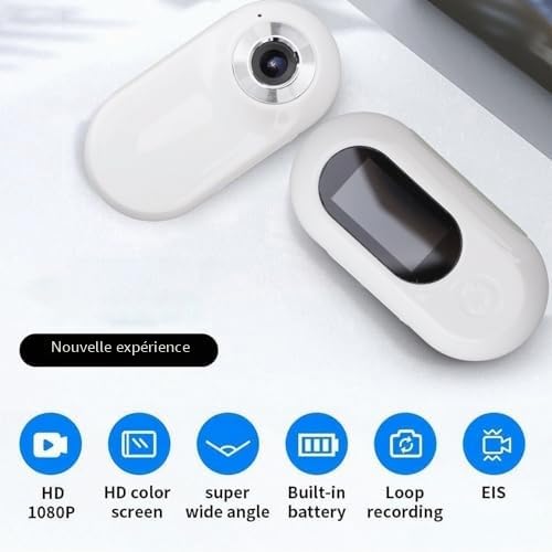 Yunir Collier de Caméra pour Chat HD 1080P avec Enregistrement Vidéo, Petites Caméras d'action Grand Angle 170 °, Collier de Caméra Réglable pour Animaux de Compagnie pour Chiens et