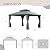 Domi 10’x12’ Hardtop Gazebo with Aluminum Frame, Outdoor Metal Gazebo with Galvanized Steel Double Roof, Heavy Duty Curtains and Netting Included, Permanent Pergola for Backyard, Garden Lawn, Grey