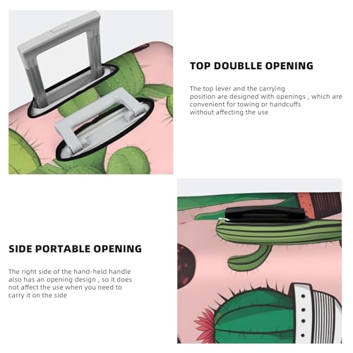 Cute Cactus 1 print Anti-scratch Luggage Cover, Luggage Protective Case, Washable Luggage Cover4