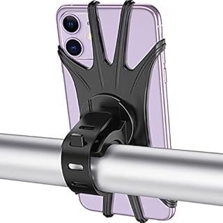 Bike Phone Mount, VUP Universal Bike Cell Phone Holder, 360° Rotatable, Silicone Bicycle Phone Mount Compatible with iPhone 14/13/Pro Max/Pro/mini/12/11/Xs/Max/Xr/X/7/8/Plus, 4.0''~6.7'' Cellphones
