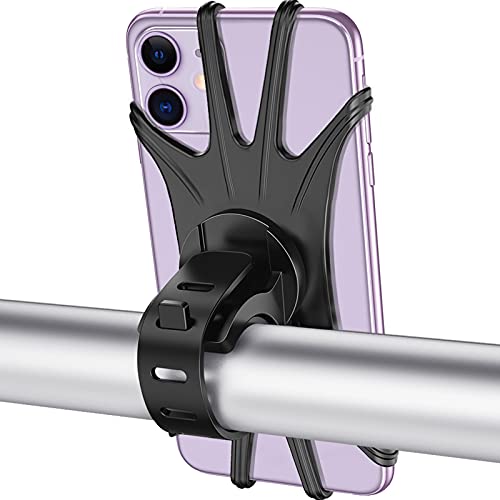 VUP Bike Phone Mount, Universal Bike Cell Phone Holder, 360° Rotatable, Silicone Bicycle Phone Mount Compatible with iPhone 15/14/13/Pro Max/Pro/mini/12/11/Xs/Max/Xr/X/7/8/Plus, 4.0''~6.7'' Cellphones by VUP - Used condition - US$14.59
