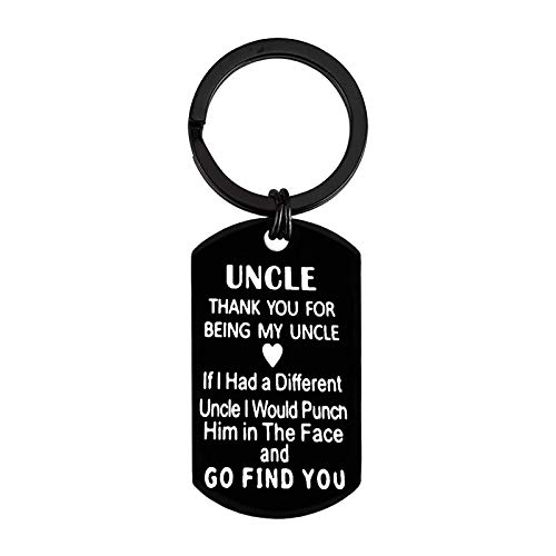 Uncle Keychain Gifts Thank You For Being My Uncle Keychain Christmas Birthday Gifts For Uncle Fathers Day Gift Thanksgiving Day Gift Uncle Gift From Niece Nephew #TOP18