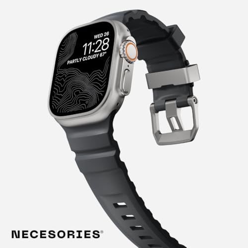 Image of Silicone Rocky Point Strap Compatible with Apple Watch Series | Ultra 3 /2 /1(49mm) | 11 /10(46mm) | 9 /8 /7(45mm) | SE3 /SE2 /SE /6 /5 /4(44mm) | unisex (watch not included)