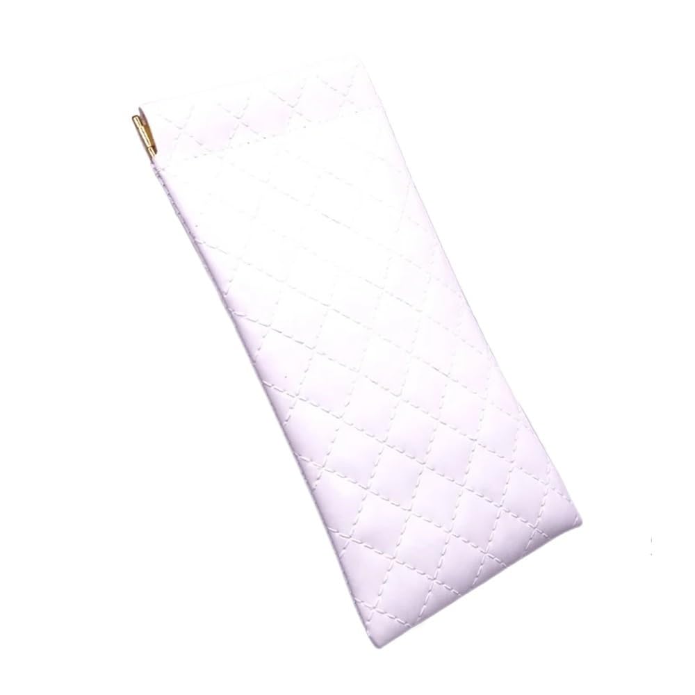 2/4/6 bolsas de piel sintética para gafas de sol, bolsa de almacenamiento de lápices labiales suaves portátiles de alta calidad impermeable (blanco, 6 piezas), blanco, Talla única