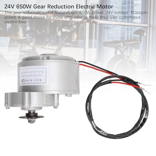 MechKit Getriebemotor, MY7618 24 V 650 W Reduktionsmotor 3150 RPM Reduktion Elektromotor für Elektrofahrrad Kleine Motorrad Landwirtschaftsmaschinen
