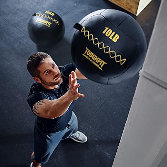 Soft Wall Ball - Medicine Ball Set for Cardio Fitness Exercise - Weighted Med Ball for Strength and Conditioning Exercises, Cross Training Lunge, and Partner Toss