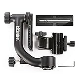 Sevenak SK-GH01 Heavy-Duty Panoramic Time Lapse Tripod Gimbal Head Arca-Swiss Quick-Release Plate Telelens Canon Nikon Olympus Sony DSLR Cameras Camcorders Bird Wildlife Photography