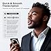AI Voice Recorder, Digital Voice Recorder App Control, Transcribe & Summarize & Translation by ChatGPT, Wireless Charging, 121 Languages, 64GB Memory for Lecture, Meeting, Calls, White
