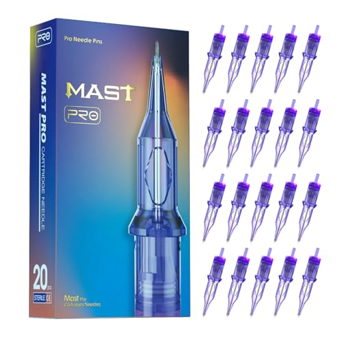 Image of Mast Pro Tattoo Cartridges 20Pcs Disposable Needles Bugpin Round Shader 1005RS