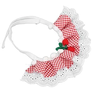 Qukaim Apaszka Koronkowa Czerwona Kratka Truskawki