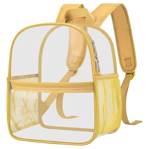 Image of Oraben Clear Backpack for Stadium Events, Stadium Approved 12 x 6 x 11, Small Clear Backpack for Concerts School Works, Fast Security Check, Waterproof PVC, Adjustable Straps, Women Men