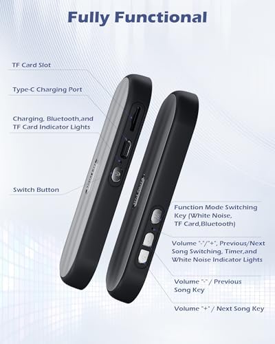 Under Pillow Bluetooth Speaker for Sleep: Private Bone Conduction Portable Speaker with White Noise - 20-Hour Battery Life for Soothing Sleep Sound — 사진 4