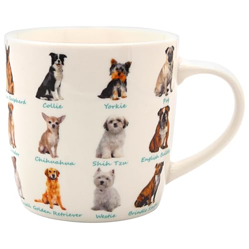 THE Leonardo Collection Dogs Mug Tea and Coffee Mugs for Hot Drinks | Fine China Printed Mugs for Kitchen & Home | Reusable Ceramic Cups for Every Occasion | Birthday Gifts for Women & Men
