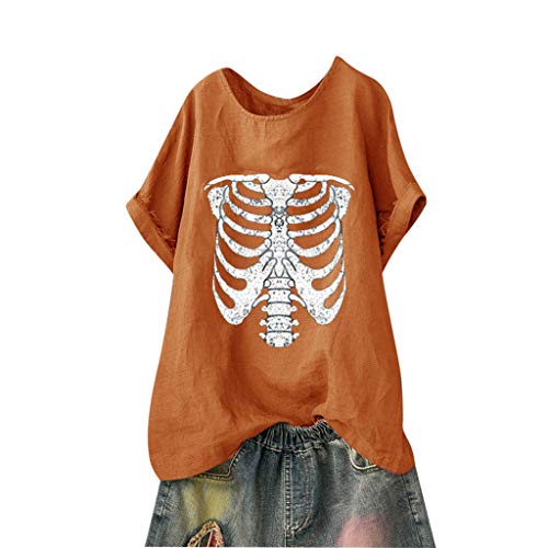 Camisetas de Mujer Manga Corta con Estampado Floral Ocasionales Mujer de la Manera Blusas Superior Tops de Suelto Camiseta Tallas Grandes Casual Tops Divertidos Verano Cover