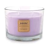 Pajoma Duftkerze Lavendel, 340 g, im Glas mit Holzdeckel, NEU Premium Edition, für circa 40 Stunden